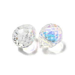 с с Покрытием AB Цветов  Гальванические стеклянные бусины, граненые, AB цвет, слеза, с покрытием AB цвета, 9.5x8 мм, отверстие : 1.2 мм