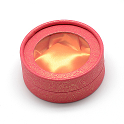Красный Картонные коробки браслет, для браслета и браслет, плоско-круглые, красные, 8.5x3.5 см