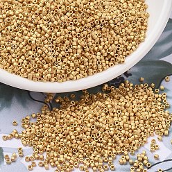 (DB0331) Матовый 24k позолоченный Бусины miyuki delica, цилиндр, японский бисер, 11/0, (Позолоченное 0331) матовое 24 кт золото, 1.3x1.6 мм, отверстия: 0.8 мм, около 20000 шт / мешок, 100 г / мешок