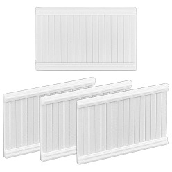 Blanco Mini modelo de riel para casa de muñecas de plástico rectangular, accesorios de casa de muñecas micro paisaje, simulando decoraciones de utilería, blanco, 80x50 mm, 2 PC / sistema