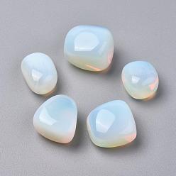 Opalite 5pcs perles d'opalite, pierre tombée, gemmes de remplissage de vase, pas de trous / non percés, nuggets, 20~35x13~23x8~22mm