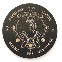 Плоский Круглый Деревянная маятниковая доска, биолокация гадальная доска, для колдовства принадлежности для викканского алтаря, 250 мм