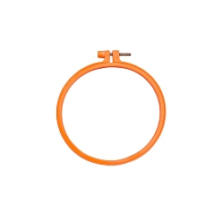 Оранжевый Пластиковые круглые пяльцы для вышивания, пяльцы для вышивки крестом по кругу, для шитья, проект по рукоделию и вышивке своими руками, оранжевые, 160 мм