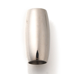 Нержавеющая Сталь Цвет 304 из нержавеющей стали европейские шарики, бусины с большим отверстием, баррель, цвет нержавеющей стали, 20x9.5 мм, отверстие : 6 мм