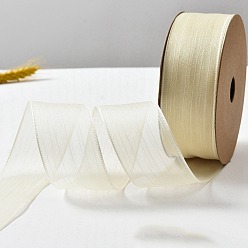 Лимонный шифон 20 ленты из органзы из полиэстера, аксессуары для одежды, подарочная упаковка, лимонный шифон, 1-5/8 дюйм (40 мм)