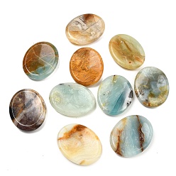 Flower Amazonite Натуральные цветочные камни амазонита для снятия тревоги, овальные, 45x35x7.5 мм