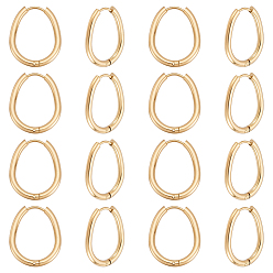 Золотой 16серьги-кольца из нержавеющей стали с ионным покрытием (IP), 304 Игла из нержавеющей стали и 201 кольца из нержавеющей стали, слеза, золотые, 22.5x18x2.5 мм