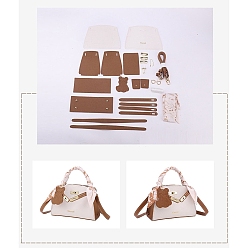 Сиена Наборы сумок на плечо своими руками, включая материалы для сумки из искусственной кожи и молнию, цвет охры, 14x20x10 см