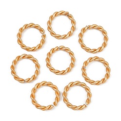 Оранжевый Алюминиевые быстроразъемные соединения, витое круглое кольцо, оранжевые, 24~24.5x3.5~4 мм, внутренний диаметр: 17~17.5 мм