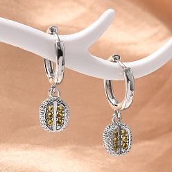 Oval Латунные кубических серьги циркония обруч, без свинца и без кадмия, реальный 18 k позолоченный, овальные, 25x7.5 мм