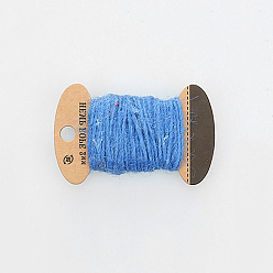 Озёрно--синий Джутовый шнур, джутовая струна, джутовый шпагат, 3 слой, для изготовления ювелирных изделий, Плут синий, 2 мм, около 10.93 ярдов (10 м) / доска