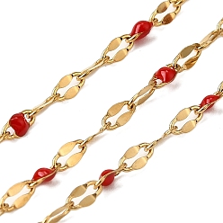 (123L) Белый крем непрозрачный блеск 304 цепи натяжные нержавеющие, с эмалью, пайки, с катушкой, реальный 18 k позолоченный, огнеупорный кирпич, 2 мм