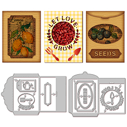 Mixed Shapes Трафареты для резки углеродистой стали на тему семян, для diy scrapbooking, Фотоальбом, декоративная бумага для тиснения, форма для поздравительных открыток, разнообразные, 139~159x101~110x0.8 мм, 2 шт / комплект