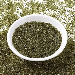 (RR334) Olive Lined Topaz Luster Миюки круглые бусины рокайль, японский бисер, 11/0, (rr 334) блеск топаза с оливковой подкладкой, 11/0, 2x1.3 мм, Отверстие : 0.8 мм , около 5500 шт / 50 г