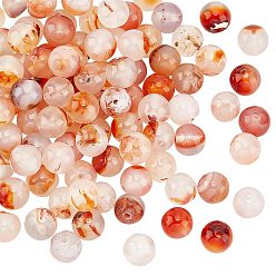 Натуральный Агат 2 нити натуральные бусины из агата нити, класса AB, круглые, 8 мм, отверстие : 1.2 мм, около 49 шт / нитка, 14.96 дюйм (38 см)