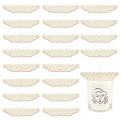 пшеница 20шт. деревянные стабилизаторы фитиля для свечей, подсвечник для фитиля для изготовления свечей, трапециевидные, цвет пшеницы, 10x2x0.3 см