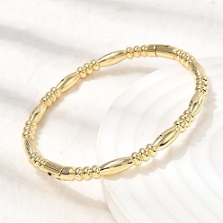 Настоящее золото 18K Браслеты на латунных кольцах с шарнирным креплением для женщин, стойки покрытие, долговечный, без кадмия и без свинца, реальный 18 k позолоченный, внутренний диаметр: 2.01x2.32 дюйм (5.1x5.9 см)