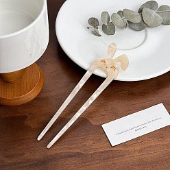 Папайя Оранжевый Вилки для волос из ацетата целлюлозы, с пластиковой имитацией жемчуга, аксессуары для волос для женщин и девочек, кролик, papayawhip, 150 мм