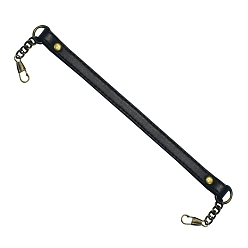 Черный Удлинительные цепочки для сумок из искусственной кожи, с антикварными бронзовыми железными крючками и цепочкой для бордюров, чёрные, 35x0.5 см