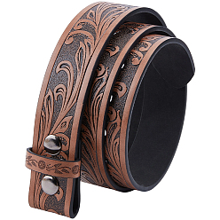 Верблюжий Ремни для талии из искусственной кожи с тисненым цветочным узором для мужчин и женщин, платина, верблюжие, 1050x37.5x4~13.5 мм