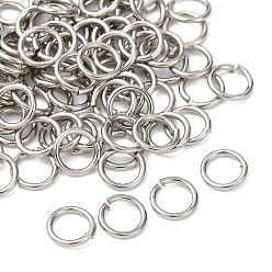 Нержавеющая Сталь Цвет Устойчивы к потускнению 304 открытые соединительные кольца из нержавеющей стали, цвет нержавеющей стали, 18 датчик, 7x1 мм, внутренний диаметр: 5 мм, отверстие : 6 мм