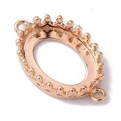 Light Gold Conector de cabujón de latón abierto, oval, la luz de oro, 20.50x12x4 mm, agujero: 1 mm