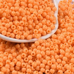 Седло Коричневый Непрозрачные акриловые бусины, круглые, седло коричневый, 4x3.5 мм, отверстие : 1.6 мм, Около 18000 шт / 500 г