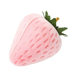Perle rosa Schmuckkästchen mit Erdbeermotiv, Perle rosa, 6.1x4.4 cm