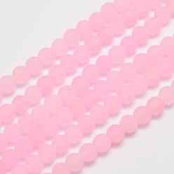 Малайский Нефрит Натуральный Malaysia нефритовые бусы пряди, круглые, окрашенные, матовые, 6 мм, отверстие : 1 мм, около 64 шт / нитка, 15 дюйм