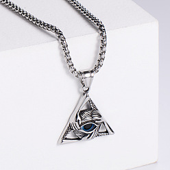 Нержавеющая Сталь Цвет Креативные 304 подвески из нержавеющей стали, треугольник со сном, цвет нержавеющей стали