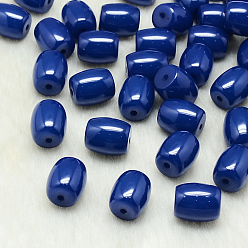 Midnight Blue Resin Beads, Barrel, Midnight Blue, 14x12mm, Hole: 2mm