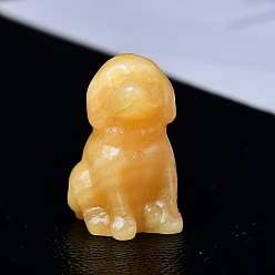 Камень Золотой Фольги Резные украшения из натурального золота из клинквантового камня в форме собаки, для домашнего офисного стола, 35 мм