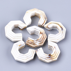 Linen Acrylic Beads, Imitation Gemstone Style, No Hole/Undrilled, Linen, 39.5x33.5x14mm, about 70pcs/500g