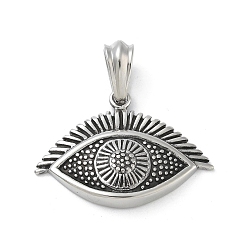 Eye 304 подвески из нержавеющей стали, Ретро стиль, античное серебро, глаз, 31x44.5x6.5 мм, отверстие : 11x7.5 мм