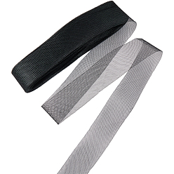 Черный Полиэстеровые эластичные декоративные сетчатые ленты, для украшения шляпы, чёрные, 2 дюйм (50 мм), около 21.87 ярдов (20 м) / рулон