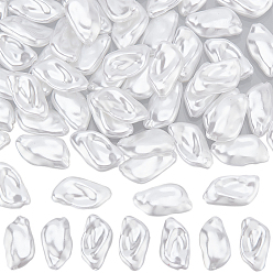 Снежный 1 нити из АБС-пластика, имитирующие жемчужные бусины, нити, снег, 20x11.5x5 мм, отверстие : 1.2 мм, около 60 шт / нитка, 52.68 дюйм (133.8 см)