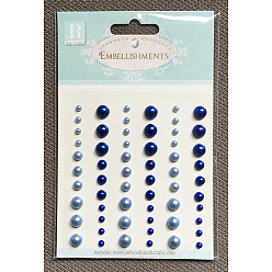 Королевский синий Абс имитация жемчужных кабошонов, для альбома для вырезок diy, справочная бумага, украшение дневника, круглые, королевский синий, 150x95 мм