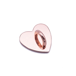 Misty Rose Zinc Alloy Cell Phone Heart Holder Stand, Finger Grip Ring Kickstand, Misty Rose, 2.4cm