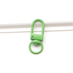 Зеленый лайм Поворотные застежки из сплава, окрашенные распылением, для изготовления пакетов, зеленый лайм, 33 мм, отверстие : 9 мм