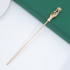 Light Gold Сплавочная фурнитура для шпильки, рука Будды, золотой свет, 160x15 мм