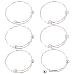 Нержавеющая Сталь Цвет 6шт. регулируемые 304 изготовление браслета-манжеты из нержавеющей стали, с разборным шаром, браслеты крутящего момента, цвет нержавеющей стали, внутренний диаметр: 2 дюйм (5 см)