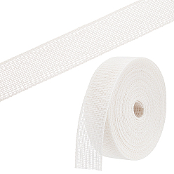 Blanco 10m varillas de tela plana, trenza de crin de caballo, crinolina para coser vestido de novia, accesorios de vestir formales de baile, falda, blanco, 26 mm