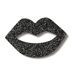 Lip Большие подвески из искусственной кожи на Хэллоуин, с силой блеска, губа, 38x59x2.5 мм, отверстие : 1.8 мм