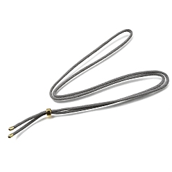 Silver 2.5MM Adjustable Braided Nylon Cords Necklace Making, with Golden Brass Finding, Silver, 27.56 inch(70cm)