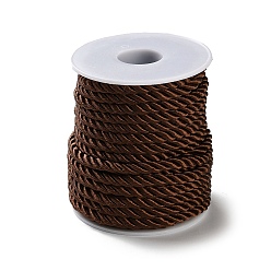 Кокосово-Коричневый Нейлоновый витой круглый шнур, для изготовления лямок для сумок, кокосового коричневый, 5~5.5 мм, около 10.94 ярдов (10 м) / рулон
