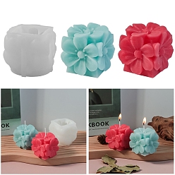 Белый Формы для свечей из пищевого силикона, для изготовления свечей, цветок, белые, 6.7x6.7x6 см