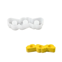 Cloud DIY Candlesticks Silicone Molds, for Candle Making, White, Cloud, 5.2x16.3x2.75cm, Inner Diameter: 2.2cm