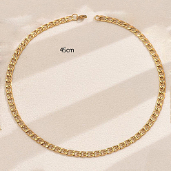 Золотой 201 цепочки из нержавеющей стали Lumachina для женщин, уличных вечеринок, золотые, 17.72 дюйм (45 см)