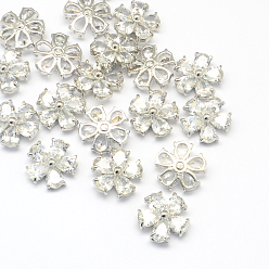 Платина Цветок сплава циркония кабошоны кубический, платина, 18x18x7 мм