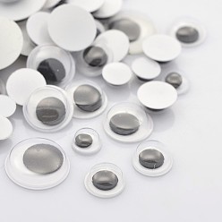 Черный Шаткий глаза пластиковые кабошоны, разнообразные, чёрные, 4~14x2~3.5 мм